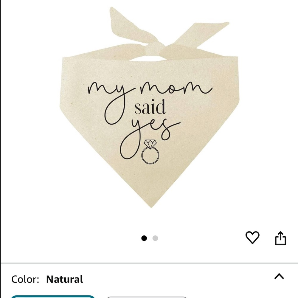 Pet bandana for engagement or save the dates